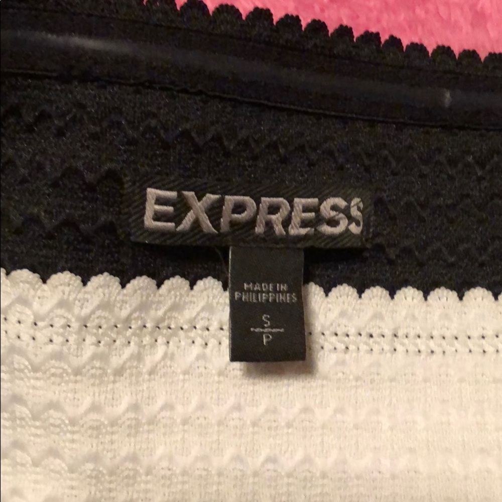 Black and White Strapless Express Dress - Picture 3 of 4